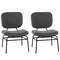 Costway 1/2 PCS Upholstered Accent Chair with Sponge Padding Adjustable Foot Pads & Metal Frame